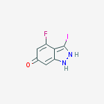 4-Fluoro-3-iodo-1H-indazol-6-ol结构式