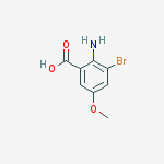 2-Amino-3-bromo-5-methoxybenzoic acid结构式
