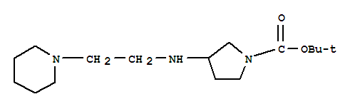 1-BOC-3-[(PIPERIDIN-1-YLETHYL)-AMINO]-PYRROLIDINE结构式