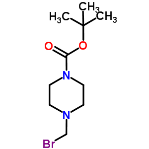 tert-butyl 4-(bromomethyl)piperazine-1-carboxylate结构式