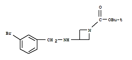 3-(3-BROMO-BENZYLAMINO)-AZETIDINE-1-CARBOXYLIC ACID TERT-BUTYL ESTER结构式
