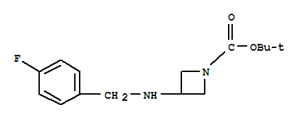 Structure of 3-(4-FLUORO-BENZYLAMINO)-AZETIDINE-1-CARBOXYLIC ACID TERT-BUTYL ESTER