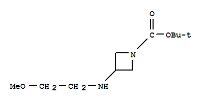1-BOC-3-(2-METHOXY-ETHYLAMINO)-AZETIDINE结构式