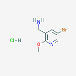 Structure of (5-bromo-2-methoxypyridin-3-yl)methanamine