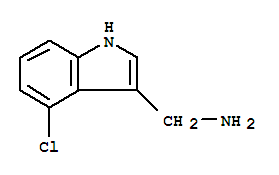 4-CHLORO-1H-INDOL-3-METHYLAMINE结构式