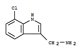 7-CHLORO-1H-INDOL-3-METHYLAMINE结构式