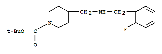 1-BOC-4-[(2-FLUORO-BENZYLAMINO)-METHYL]-PIPERIDINE结构式
