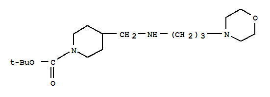 Structure of 1-BOC-4-([3-(MORPHOLIN-4-YL)-PROPYLAMINO]-METHYL)-PIPERIDINE