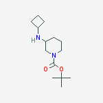 3-CYCLOBUTYLAMINO-PIPERIDINE-1-CARBOXYLIC ACID TERT-BUTYL ESTER结构式