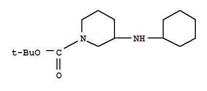 Chemical structure of 1-BOC-3-CYCLOHEXYLAMINO-PIPERIDINE