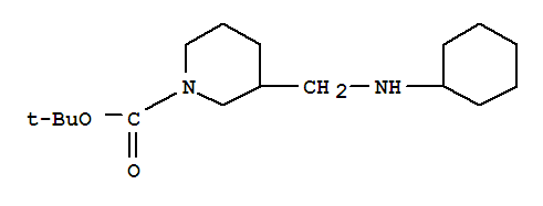 Structure of 1-BOC-3-CYCLOHEXYLAMINOMETHYL-PIPERIDINE