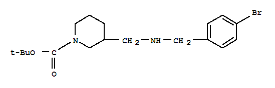 1-BOC-3-[(4-BROMO-BENZYLAMINO)-METHYL]-PIPERIDINE结构式