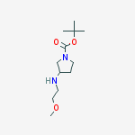 3-(2-METHOXYETHYLAMINO)PYRROLIDINE-1-CARBOXYLIC ACID TERT-BUTYL ESTER结构式