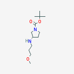 Structure of 3-(3-METHOXYPROPYLAMINO)PYRROLIDINE-1-CARBOXYLIC ACID TERT-BUTYL ESTER