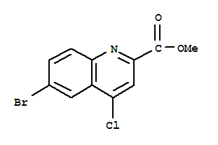 6-溴-4-氯-2-喹啉羧酸甲酯结构式