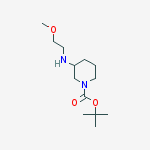 Chemical structure of 3-(2-METHOXYETHYLAMINO)PIPERIDINE-1-CARBOXYLIC ACID TERT-BUTYL ESTER