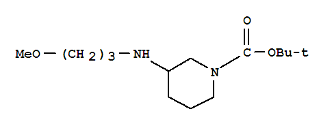 3-(3-METHOXYPROPYLAMINO)PIPERIDINE-1-CARBOXYLIC ACID TERT-BUTYL ESTER结构式