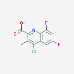 Structure of methyl4-chloro-6,8-difluoroquinoline-2-carboxylate