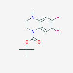 Tert-butyl 6,7-difluoro-3,4-dihydro-2h-quinoxaline-1-carboxylate结构式