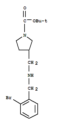 Structure of 1-BOC-3-[(2-BROMOBENZYL-AMINO)-METHYL]-PYRROLIDINE