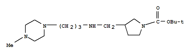 Structure of 1-BOC-3-([(4-METHYL-PIPERAZIN-1-YLPROPYL)-AMINO]-METHYL)-PYRROLIDINE