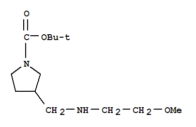 1-BOC-3-[(2-METHOXY-ETHYLAMINO)-METHYL]-PYRROLIDINE结构式