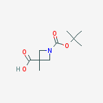 Structure of 1-Boc-3-methyl-3-azetidinecarboxylic acid