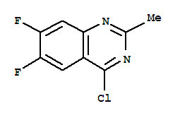 Structure of QUINAZOLINE, 4-CHLORO-6,7-DIFLUORO-2-METHYL-