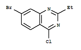 7-BROMO-4-CHLORO-2-ETHYL-QUINAZOLINE结构式