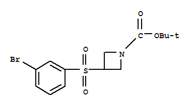 Structure of 3-(3-BROMO-BENZENESULFONYL)-AZETIDINE-1-CARBOXYLIC ACID TERT-BUTYL ESTER