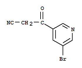 5-溴-3-吡啶基乙酰腈结构式