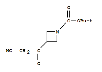 Structure of 3-(2-CYANO-ACETYL)-AZETIDINE-1-CARBOXYLIC ACID TERT-BUTYL ESTER