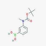 Structure of (3-((tert-Butoxycarbonyl)(methyl)amino)phenyl)boronic acid