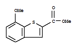 Structure of 7-METHOXY-BENZO[B]THIOPHENE-2-CARBOXYLIC ACID METHYL ESTER