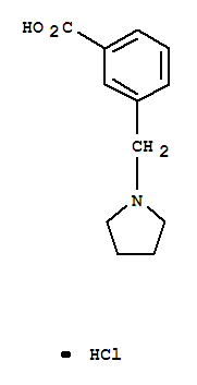 3-(1-吡咯烷甲基)苯甲酸盐酸盐结构式