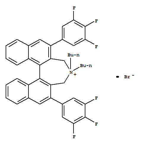 Structure of (R)-4,4-DIBUTYL-2,6-BIS(3,4,5-TRIFLUOROPHENYL)-4,5-DIHYDRO-3H-DINAPHTHO[7,6,1,2-CDE]AZEPINIUM BROMIDE