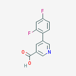 5-(2,4-DIFLUOROPHENYL)-NICOTINIC ACID结构式