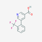 5-(2-(trifluoromethyl)phenyl)pyridine-3-carboxylic acid结构式
