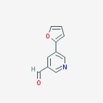 Structure of 5-(furan-2-yl)pyridine-3-carbaldehyde