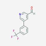 Structure of 5-(3-(trifluoromethyl)phenyl)pyridine-3-carbaldehyde