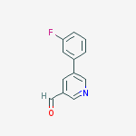 5-(3-fluorophenyl)pyridine-3-carbaldehyde结构式