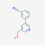 Structure of 3-(5-(hydroxymethyl)pyridin-3-yl)benzonitrile