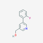 (5-(2-fluorophenyl)pyridin-3-yl)methanol结构式