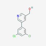 (5-(3,5-Dichlorophenyl)pyridin-3-yl)methanol结构式