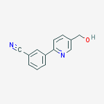 Structure of 3-[5-(HydroxyMethyl)-2-pyridyl]benzonitrile