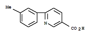 6-(3-甲基苯基)烟酸结构式
