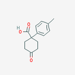 Cyclohexanecarboxylic acid, 1-(4-methylphenyl)-4-oxo-结构式