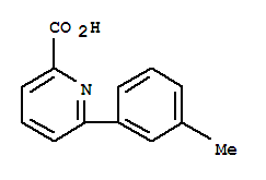6-(3-Methylphenyl)-picolinic acid结构式