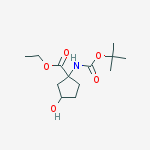 Structure of Ethyl 3-hydroxy-1-[(2-methylpropan-2-yl)oxycarbonylamino]cyclopentane-1-carboxylate