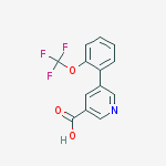 5-(2-TRIFLUOROMETHOXYPHENYL)-NICOTINIC ACID结构式